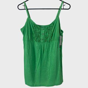 I.N.C. International Concepts Strappy Cami Tank Top Green Women's Size XL New
